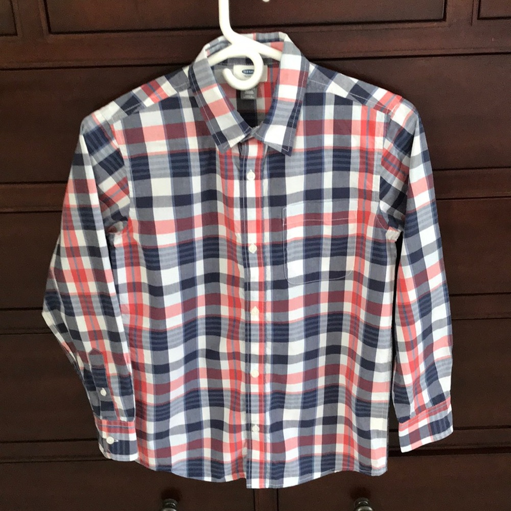 *️⃣2/$30 Old Navy plaid button down shirt size L